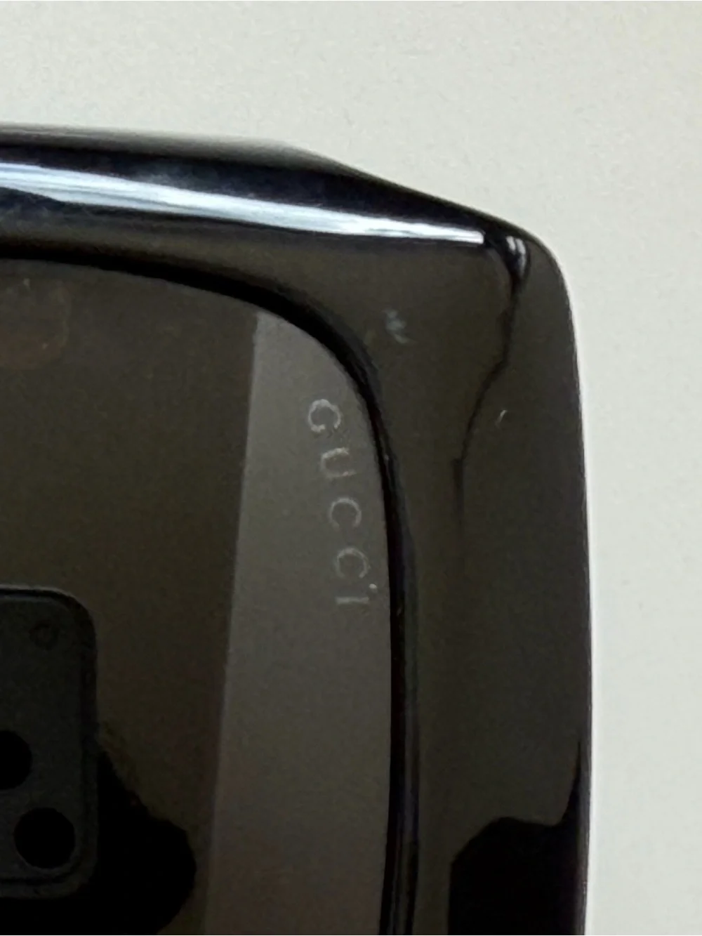 Gucci Authentic‎ Black Oversized Square Sunglasses with Gold GG Emblem